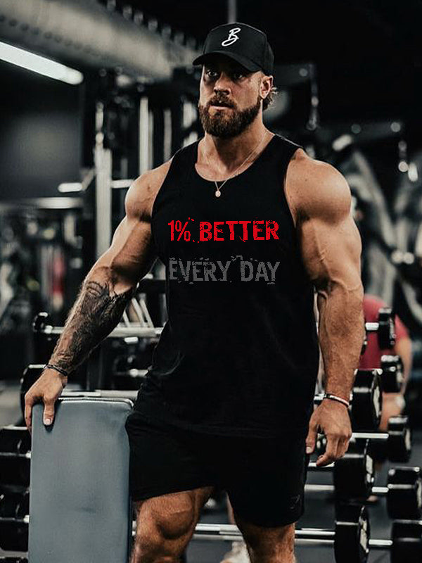 1% Better Every Day Printed Vest