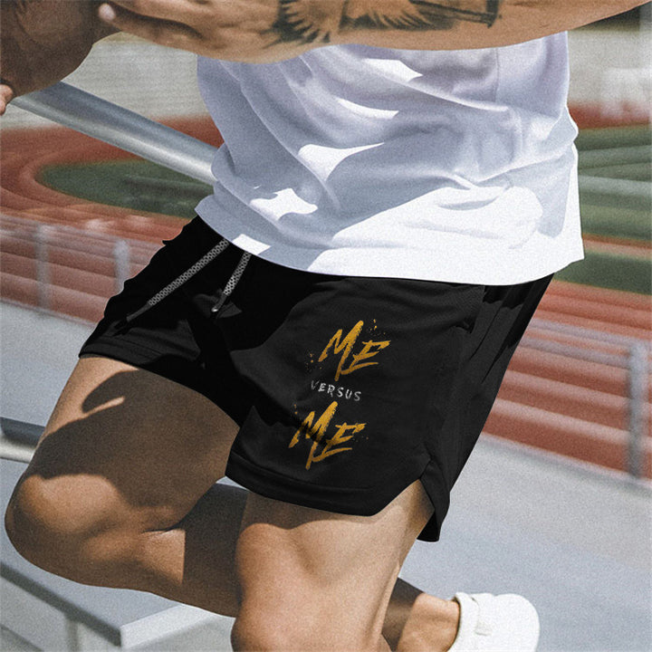 Me Versus Me Print Men's Shorts