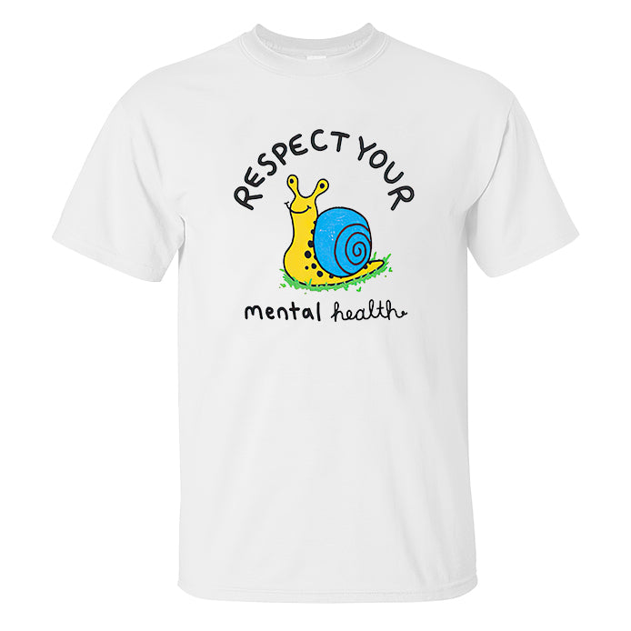 Respect Your Mental Health Printed Men's T-shirt