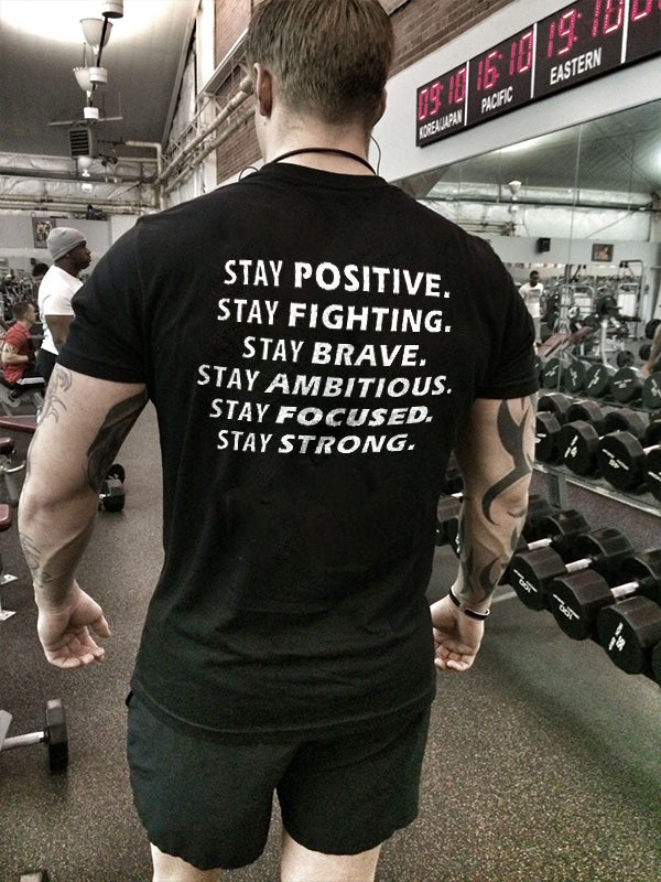 Stay Positive Printed Men's T-shirt