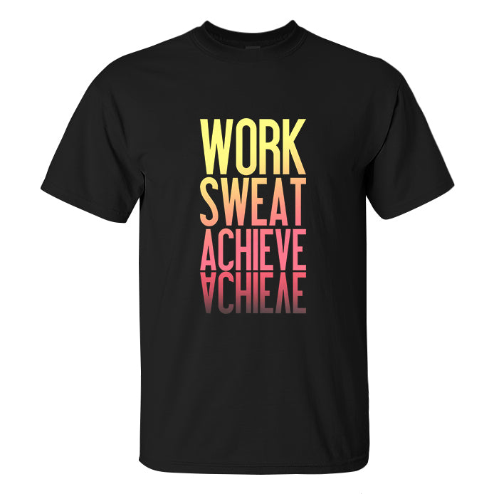 Work Sweat Achieve Printed Men's T-shirt