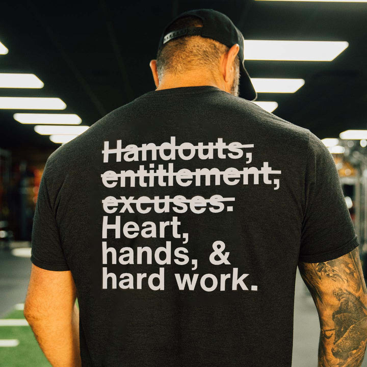 Heart, Hands, & Hard Work Printed Men's T-shirt