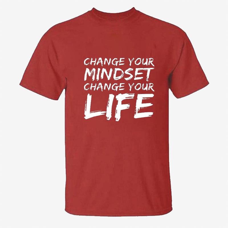 Change Your Mindset Change Your Life Printed Men's T-shirt