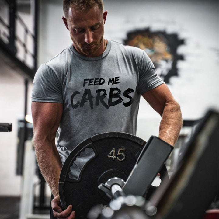 Feed Me Carbs Printed Men's T-shirt