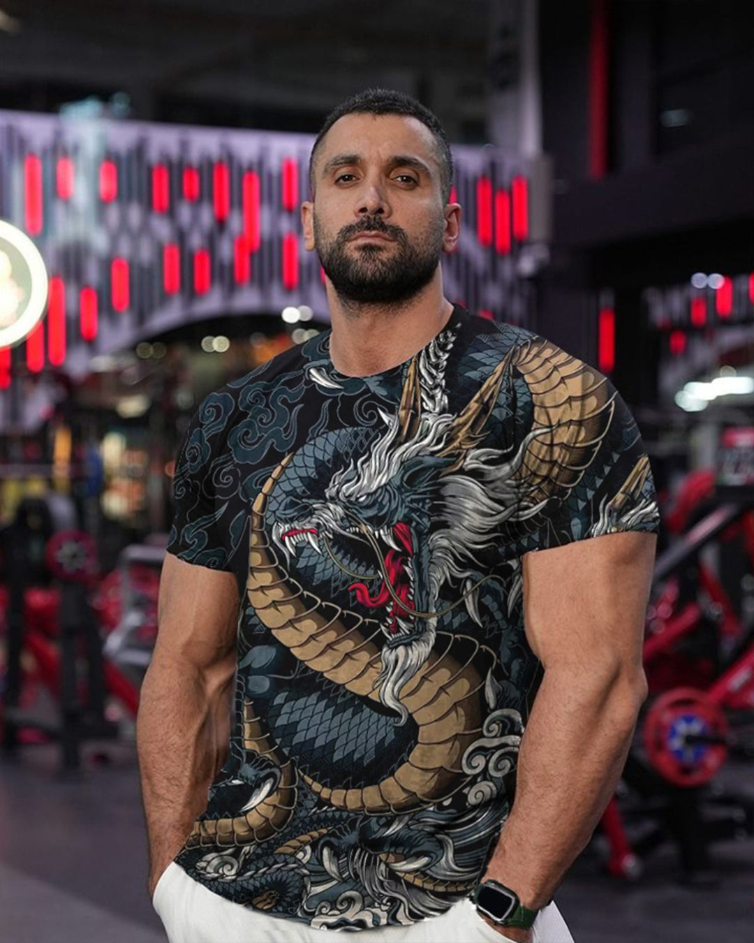 Ancient Dragon Printed Men's T-shirt