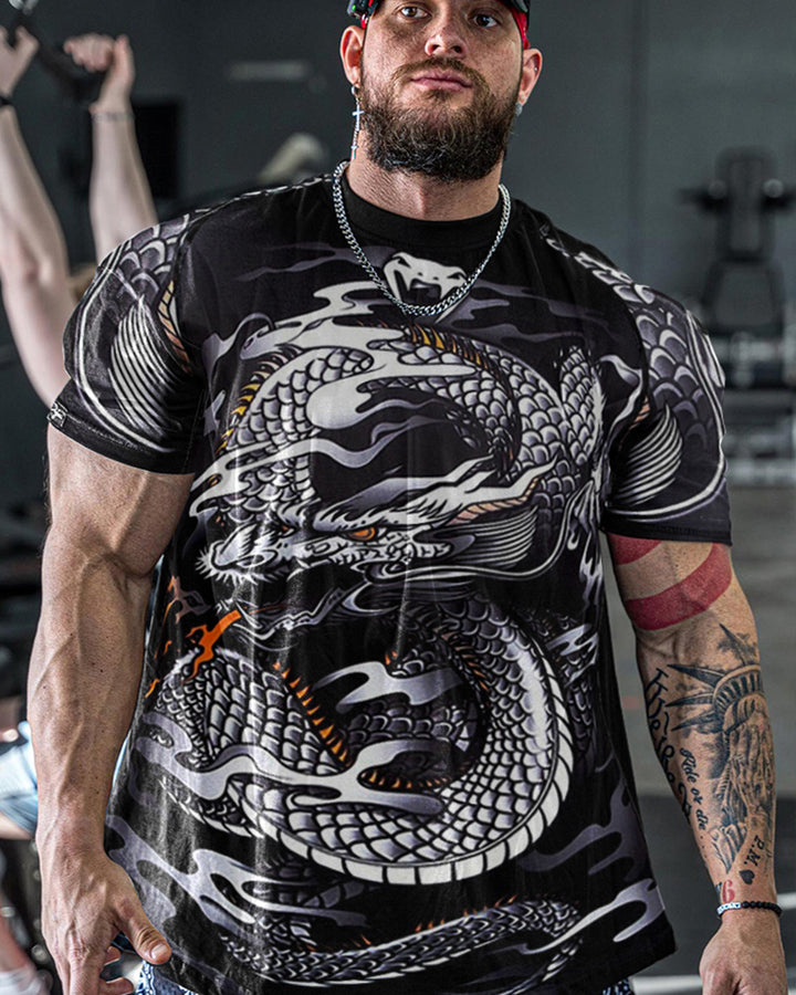 Ancient Dragon Printed Men's T-shirt