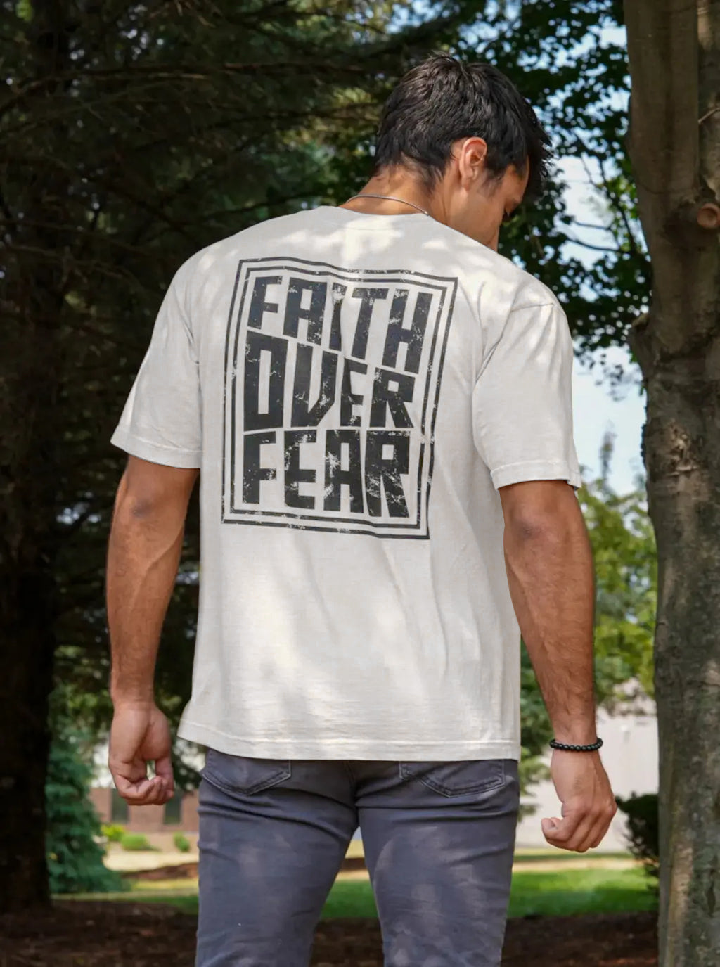 Faith Over Fear Printed Men's T-shirt