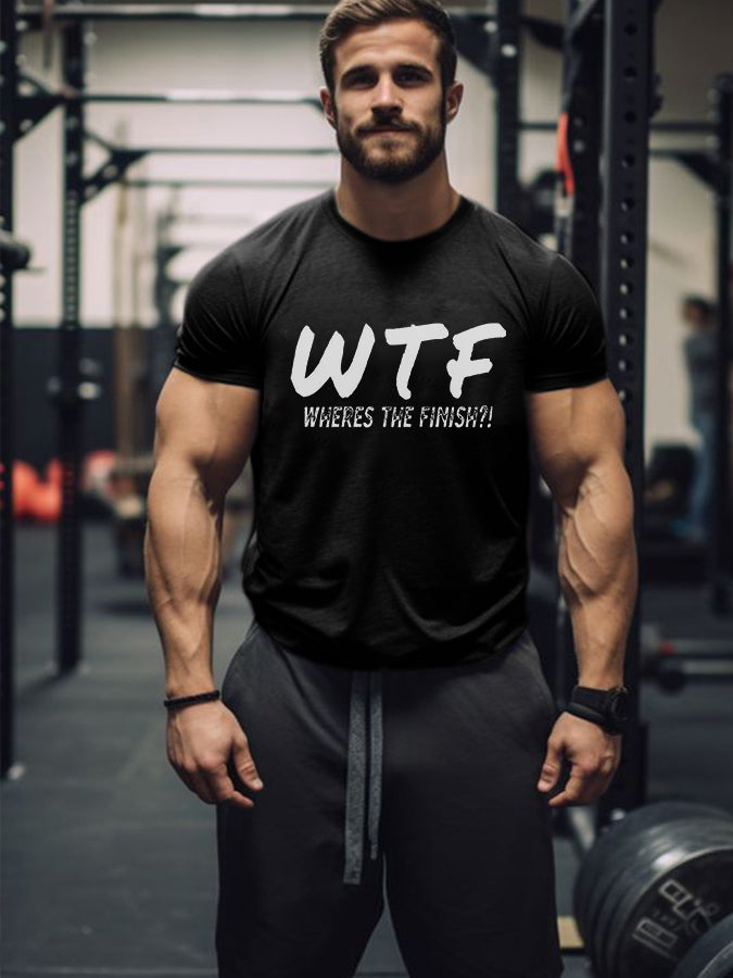 Wtf Wheres The Finish?! Printed Men's T-shirt