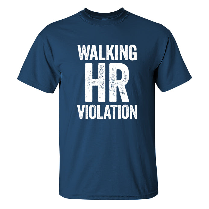 Walking Hr Violation Print Men's T-shirt