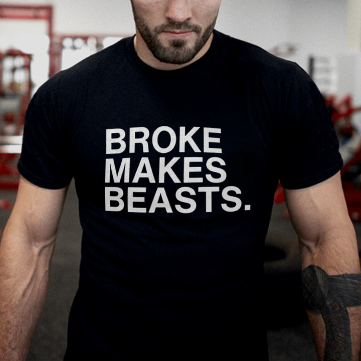 Broke Makes Beasts Printed Men's T-shirt