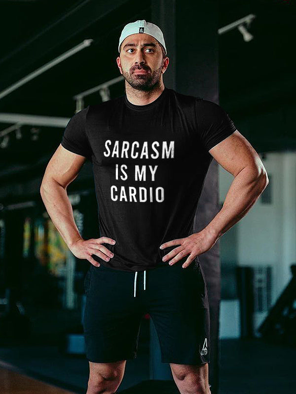 Sarcasm Is My Cardio Printed Men's T-shirt