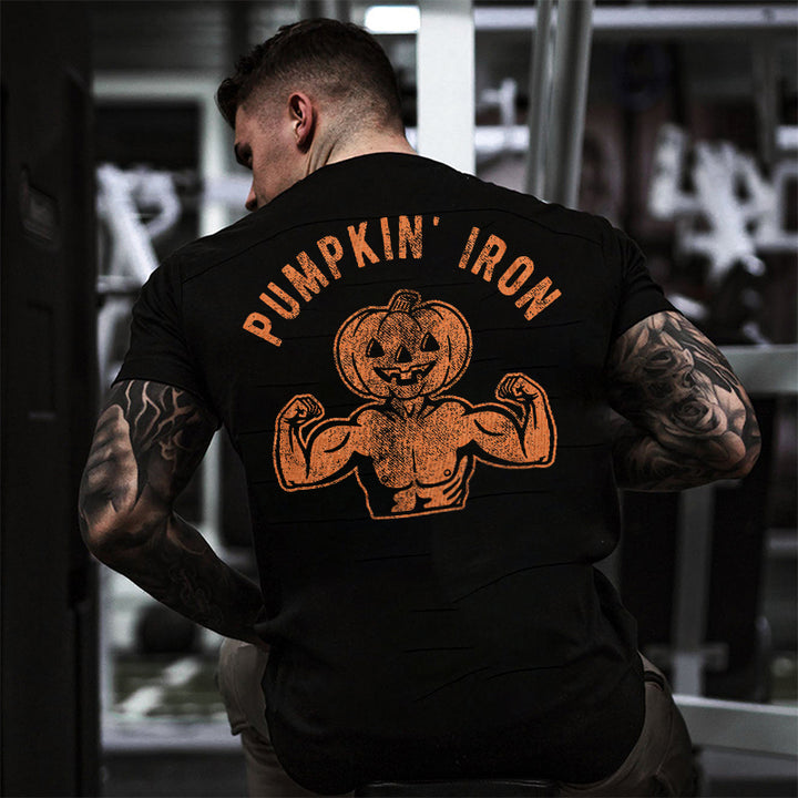 Pumpkin' Iron Printed Men's T-shirt