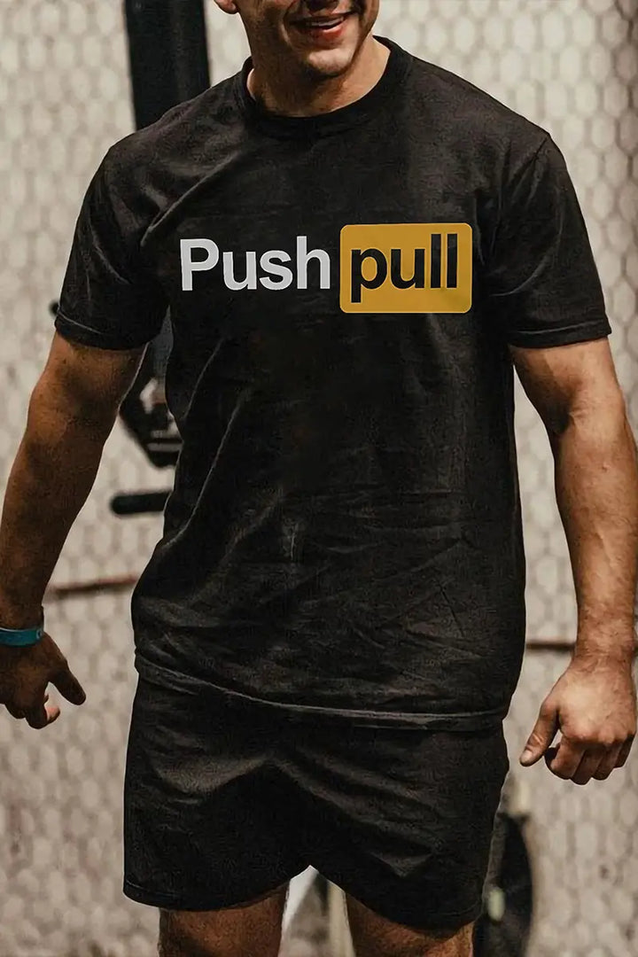 Push Pull Printed Men's T-shirt