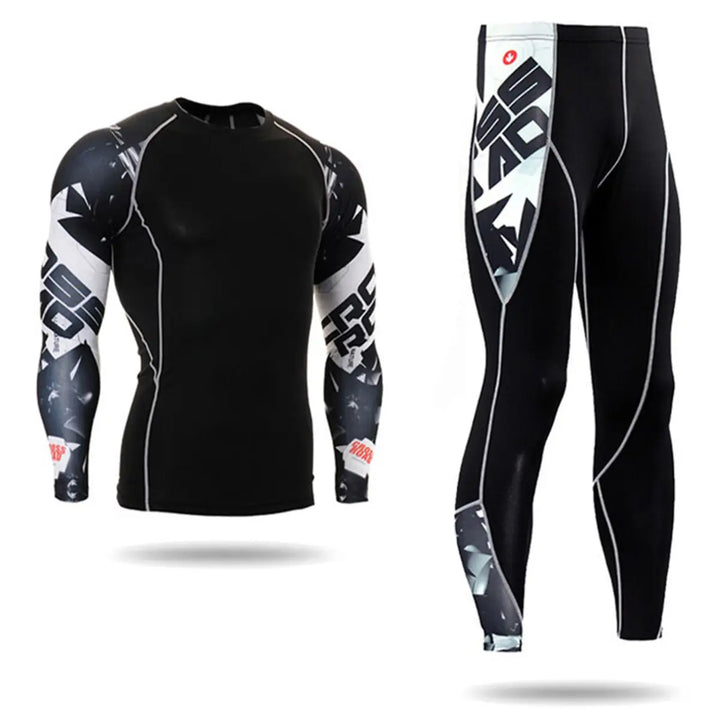 Dry Tights Long Sleeve Men's Athletic Fitness Suit