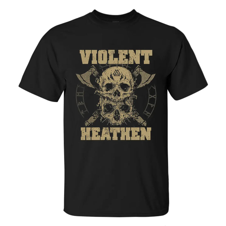 Viking Violent Heathen Printed Men's T-shirt