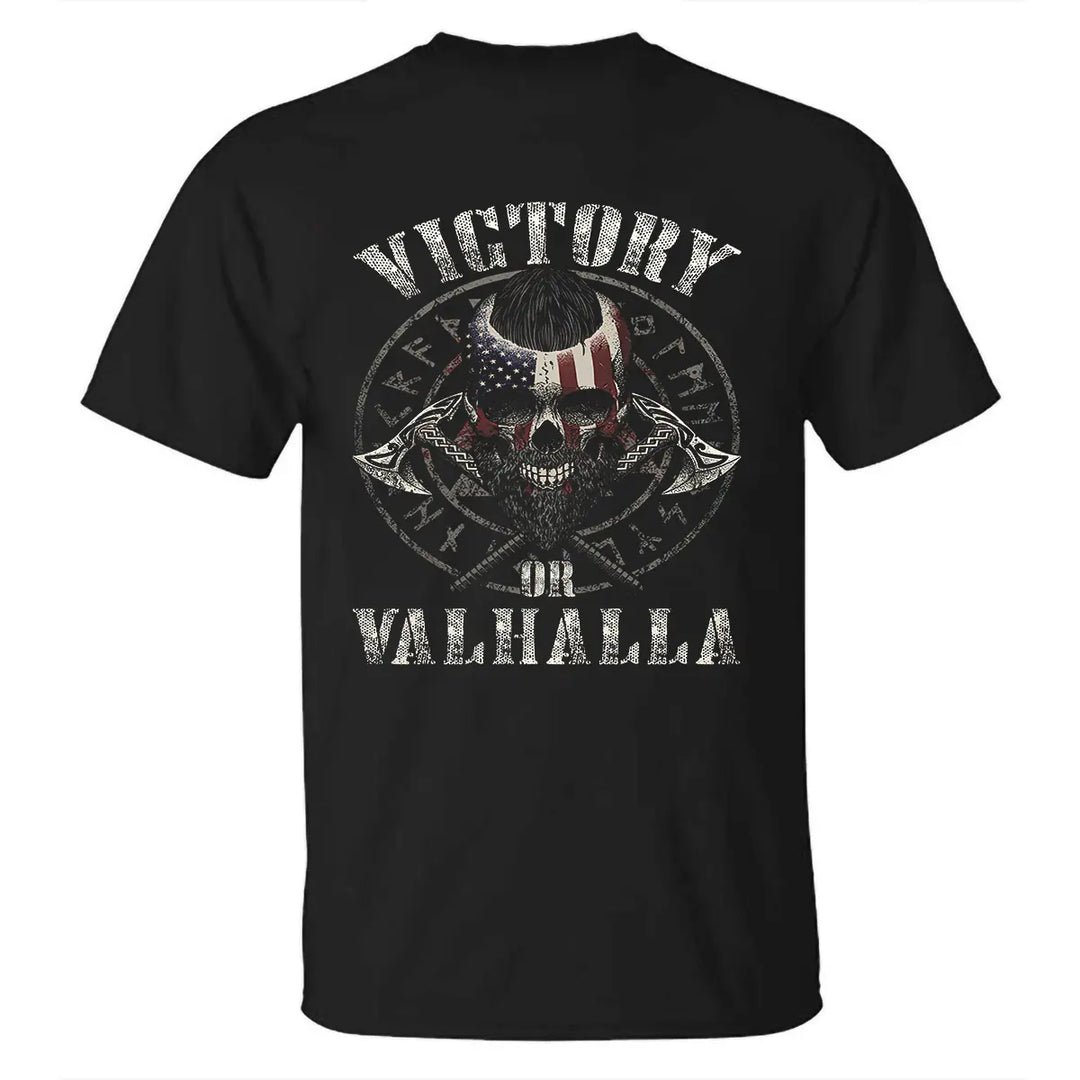 Viking Victory Or Valhalla Printed Men's T-shirt