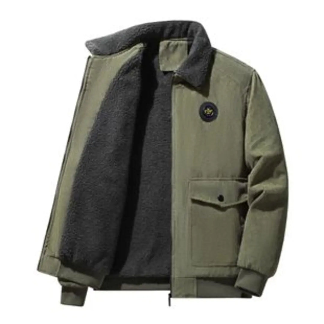 Casual Corduroy Lamb's Wool Men's Loose Jacket