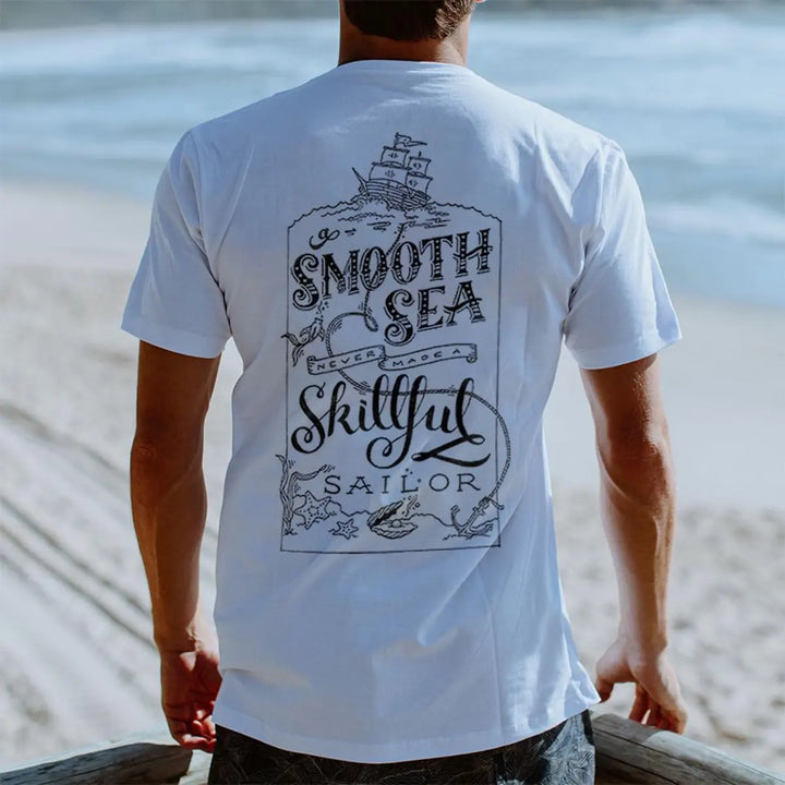 Smooth Sea Skillful Sailor Printed Men's T-shirt