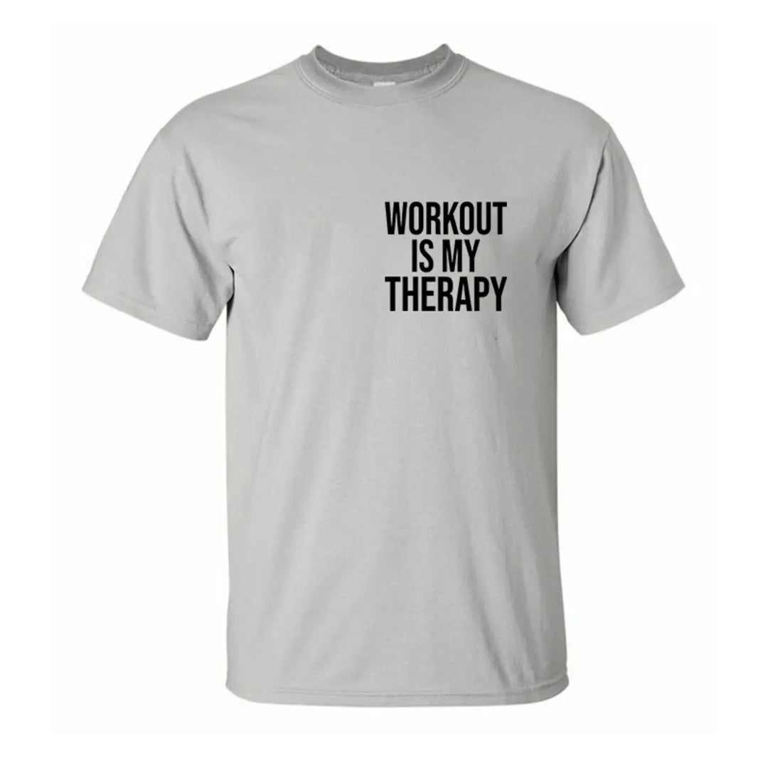 Workout Is My Therapy  Printed Casual Men's T-shirt