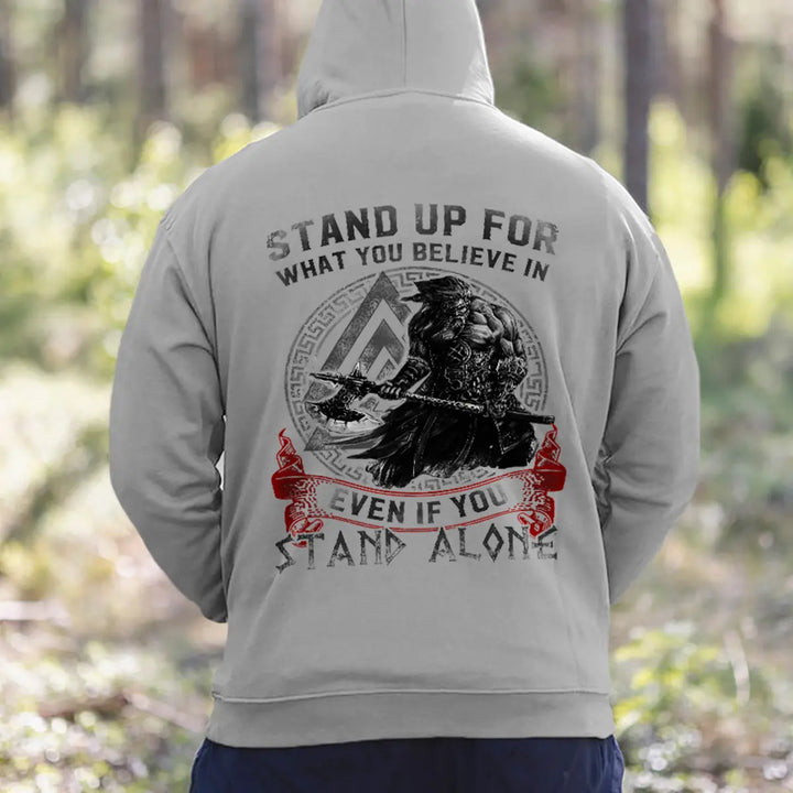 Stand Up For What You Believe In Printed Men's Hoodie