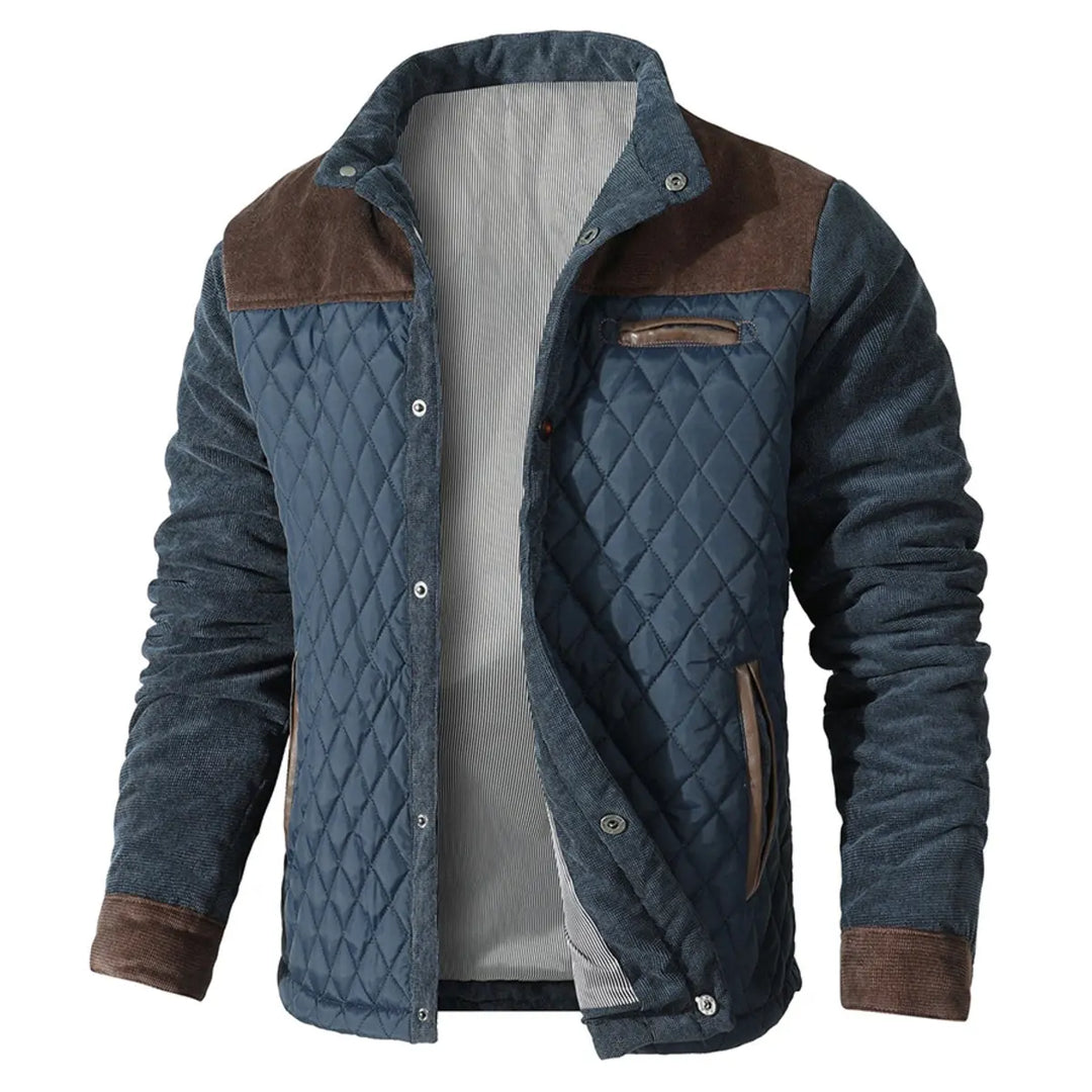 Men's Corduroy Patchwork Stand Collar Dax Jacket