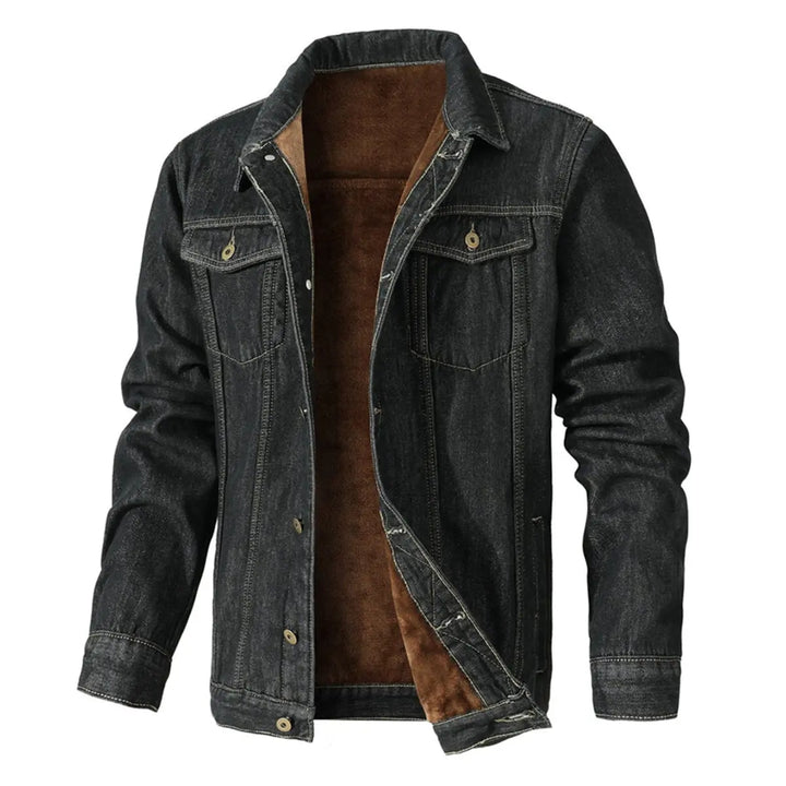 Men's Fleece Warm Denim Jacket