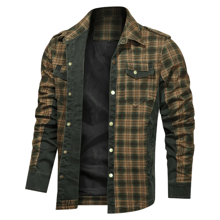 Men's plaid stitching Denali Shirt