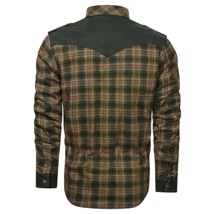 Men's plaid stitching Denali Shirt