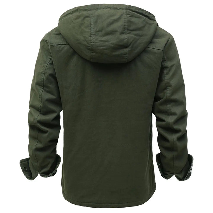 Men's Drawstring Hooded Fleece Jacket