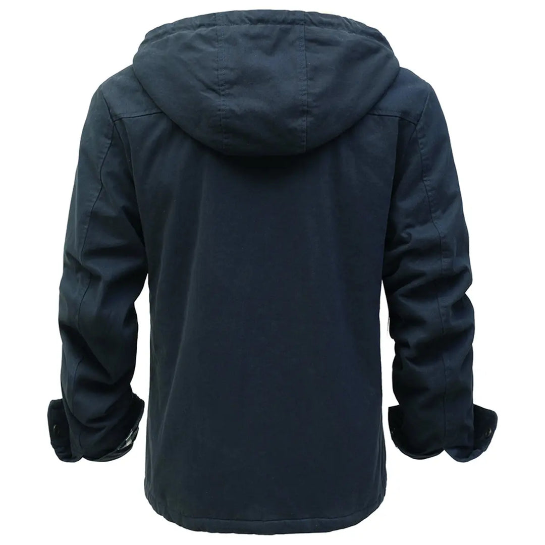 Men's Drawstring Hooded Fleece Jacket