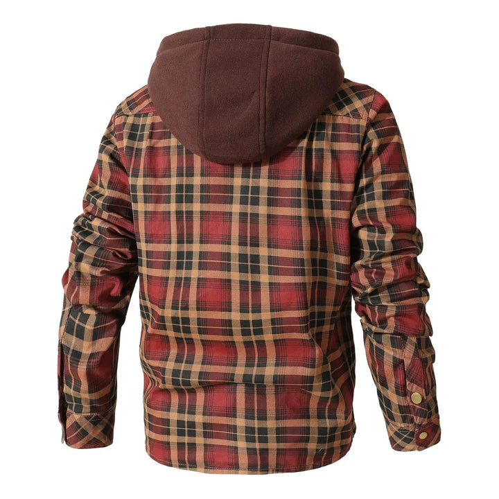 Men's Plaid Hooded Flannel Jacket