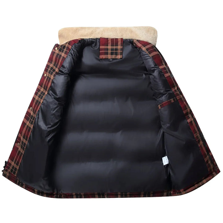 Men's Plaid Patchwork Corduroy Wanderer Vest