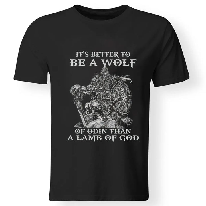 Viking It's Better To Be A Wolf Printed Men's T-shirt