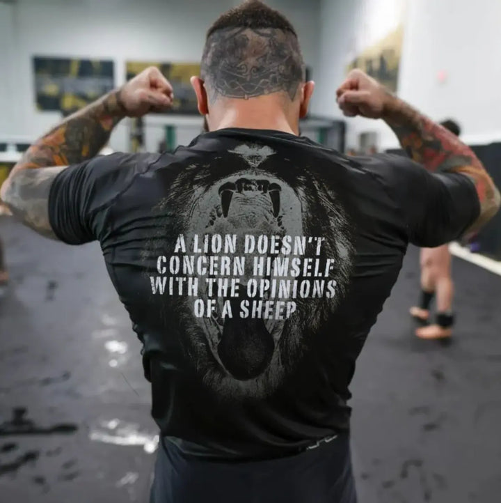 A Lion Doesn't Concern Himself With The Opinions Of A Sheep Printed Men's T-shirt