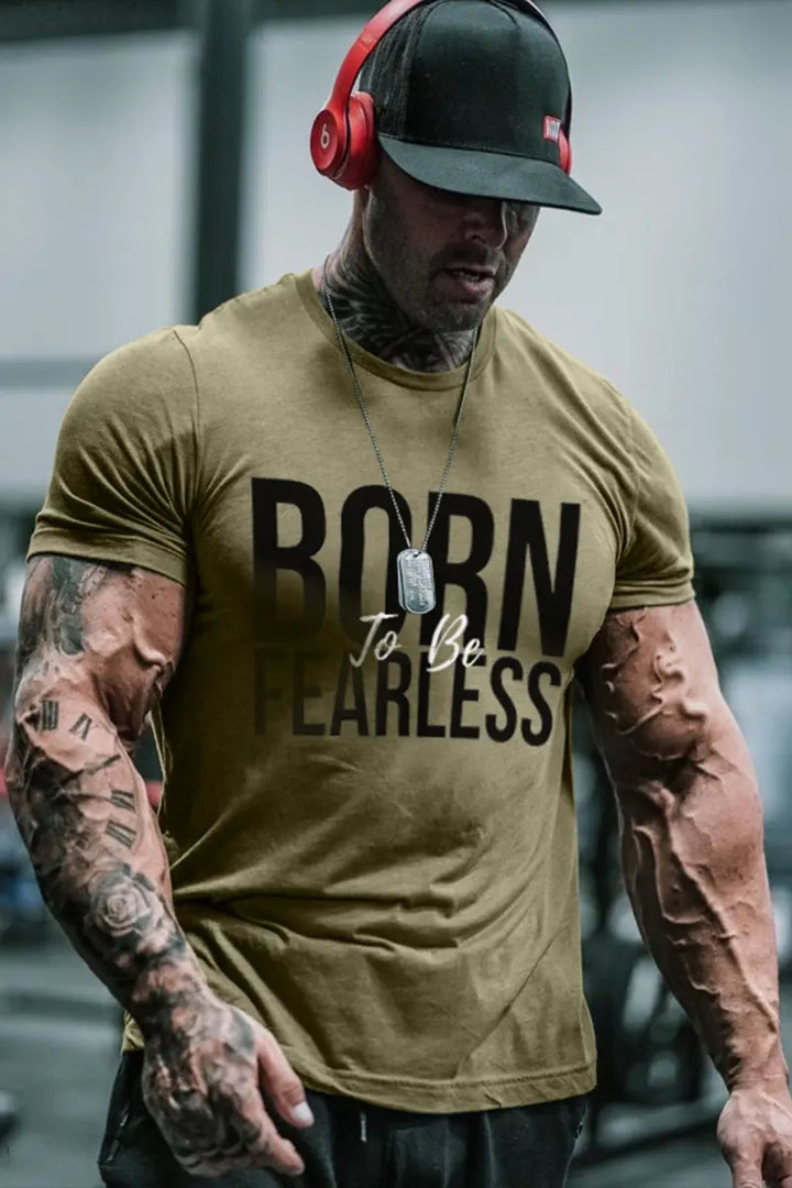 Born To Be Fearless Printed Men's T-shirt