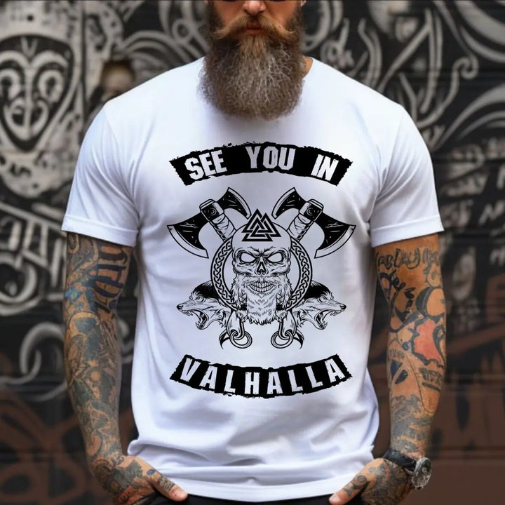 Viking See You In Valhalla Printed Men's T-shirt