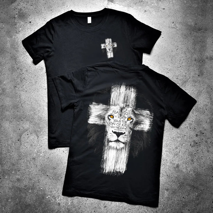 Fear Not For Jesus The Lion Of Judah Has Triumphed Printed Men's T-shirt