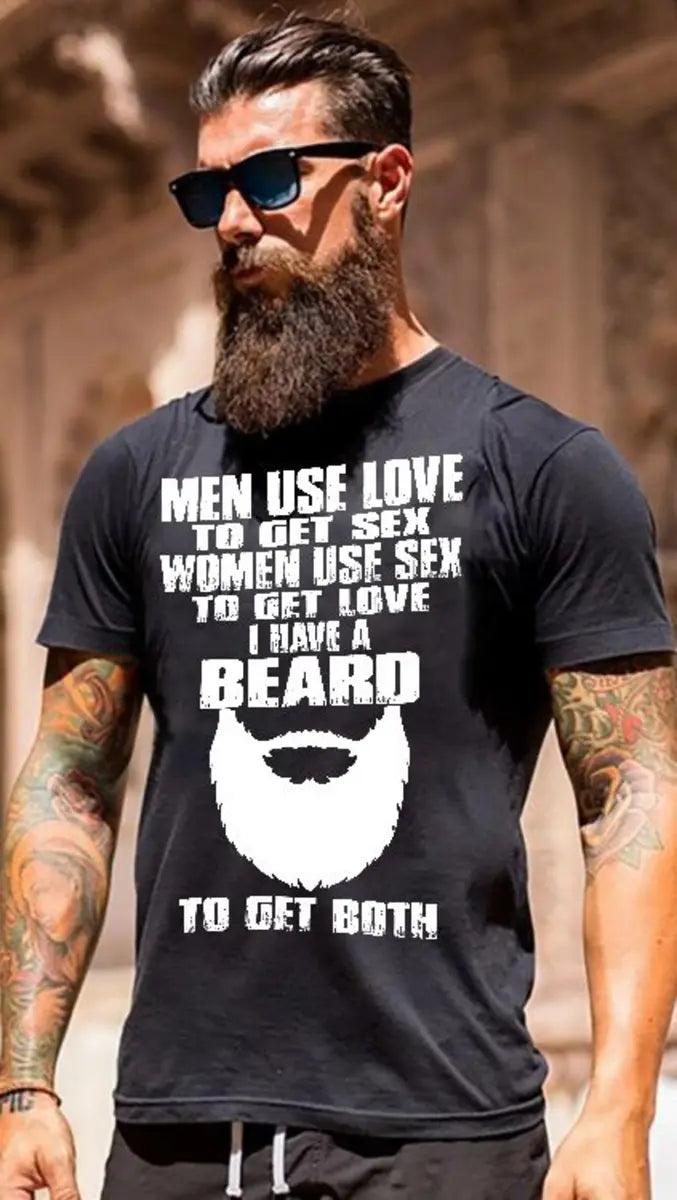 Viking Men Use Love To Get Sex Printed Men's T-shirt