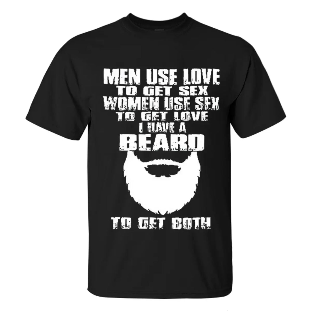 Viking Men Use Love To Get Sex Printed Men's T-shirt