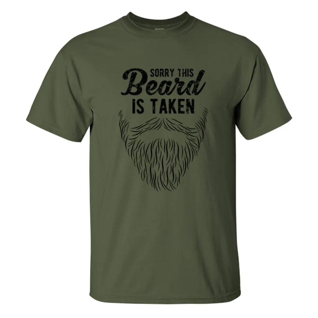 Sorry This Beard Is Taken Printed Men's T-shirt Image - 4