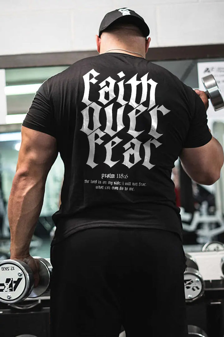 Faith Over Fear Printed Men's T-shirt