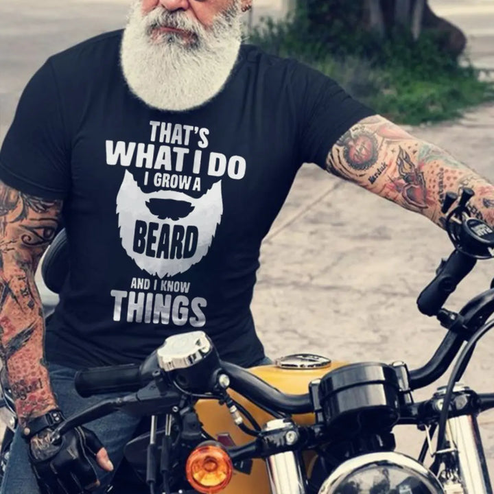 Viking That's What I Do I Grow A Beard And I Know Things Printed Men's T-shirt