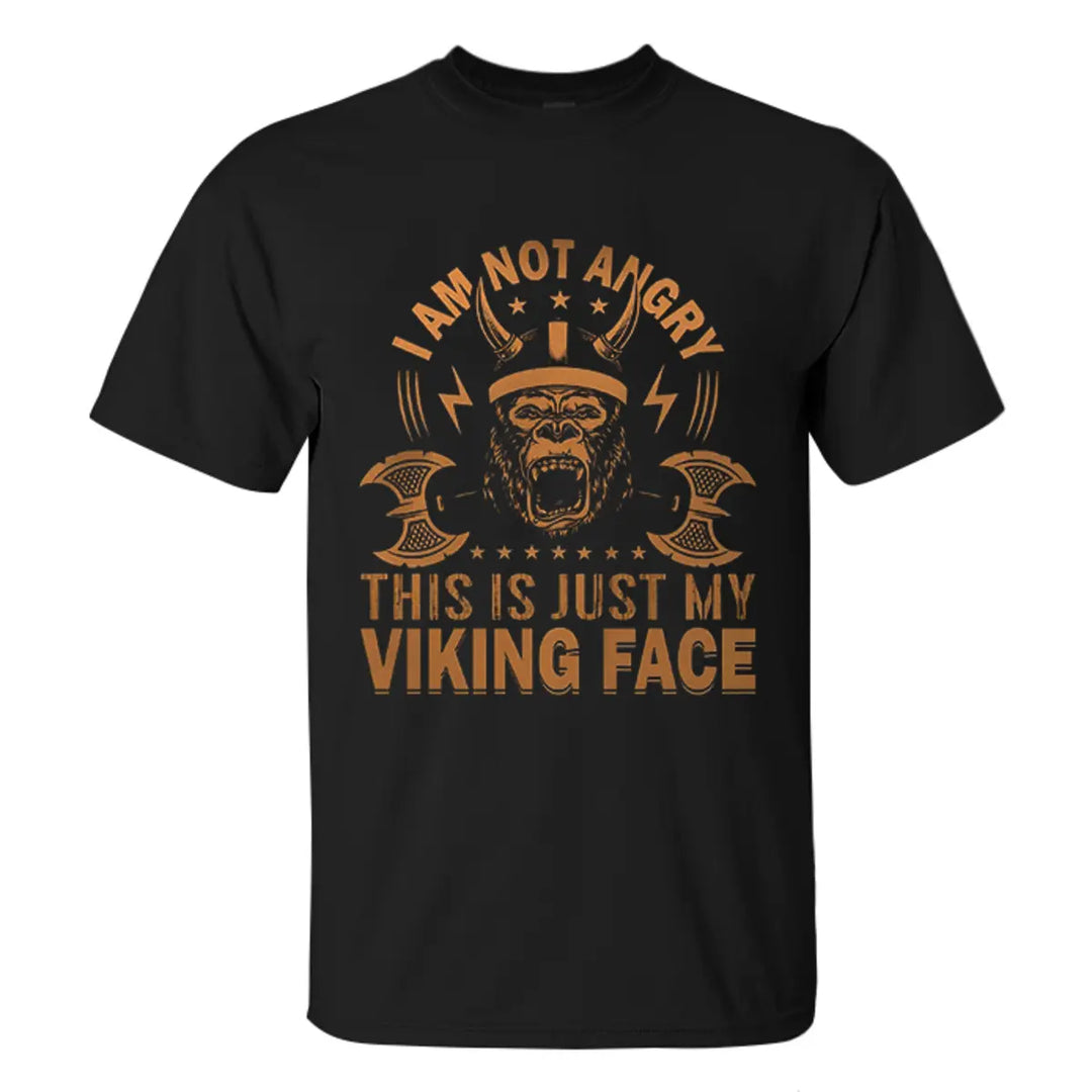 Viking I Am Not Angry Printed Men's T-shirt