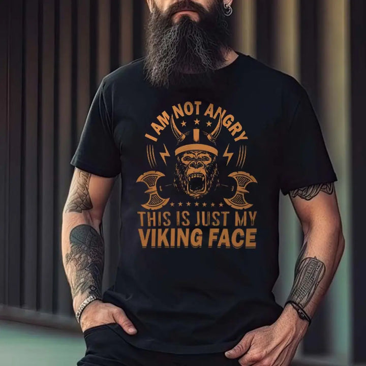 Viking I Am Not Angry Printed Men's T-shirt