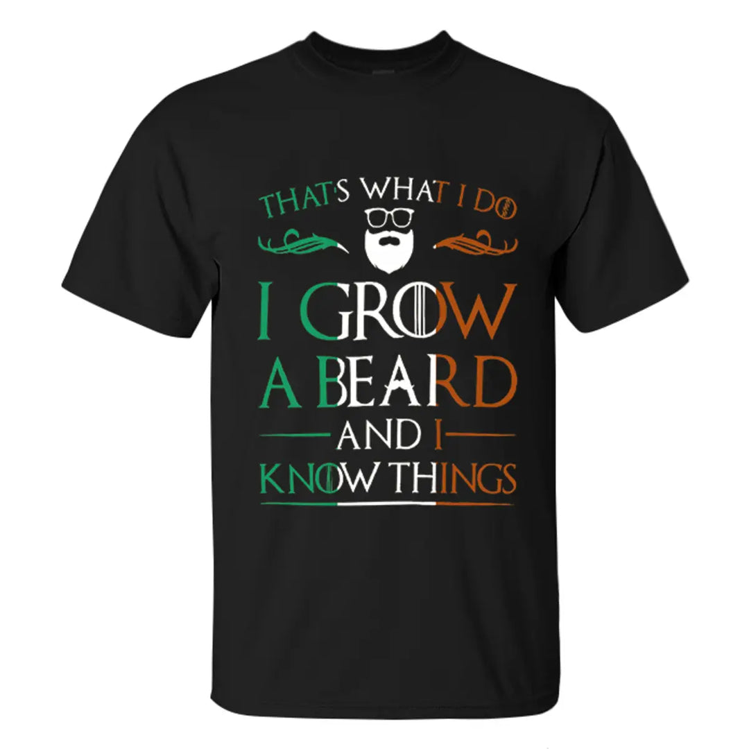 Viking That's What I Do I Grow A Beard Printed Men's T-shirt