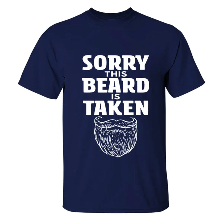 Viking Sorry This Beard Is Taken Printed Men's T-shirt Image - 5