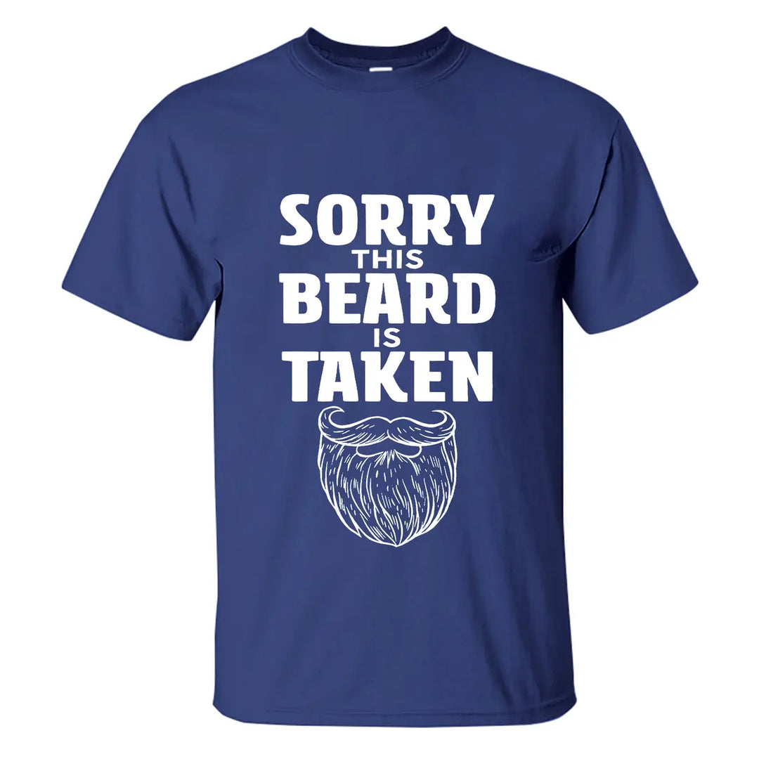 Viking Sorry This Beard Is Taken Printed Men's T-shirt Image - 7