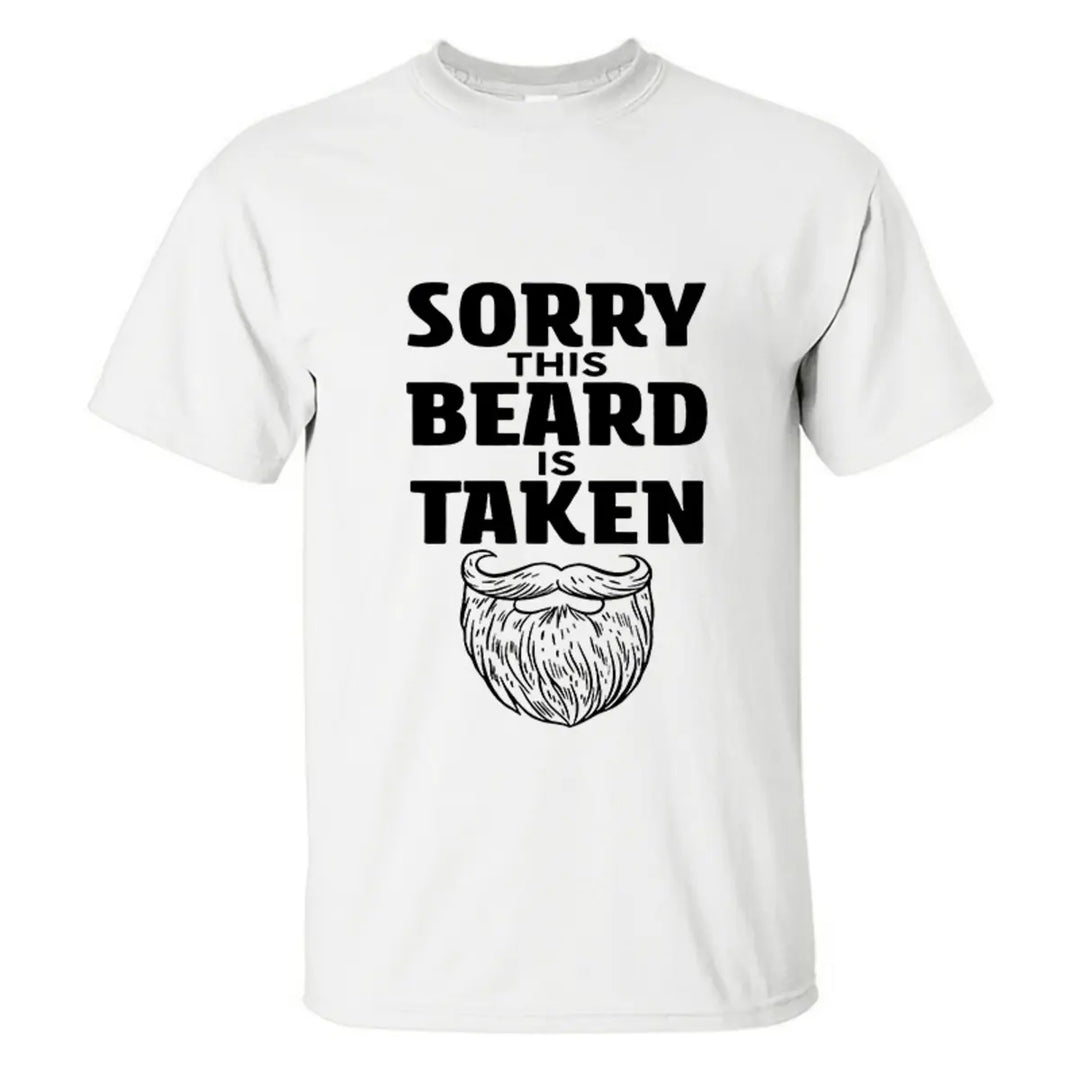 Viking Sorry This Beard Is Taken Printed Men's T-shirt Image - 8