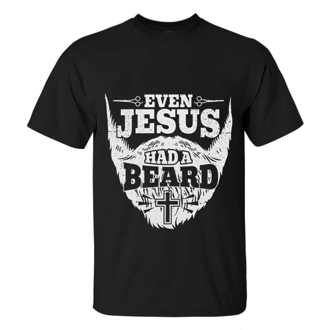 Viking Even Jesus Had A Beard Printed Men's T-shirt