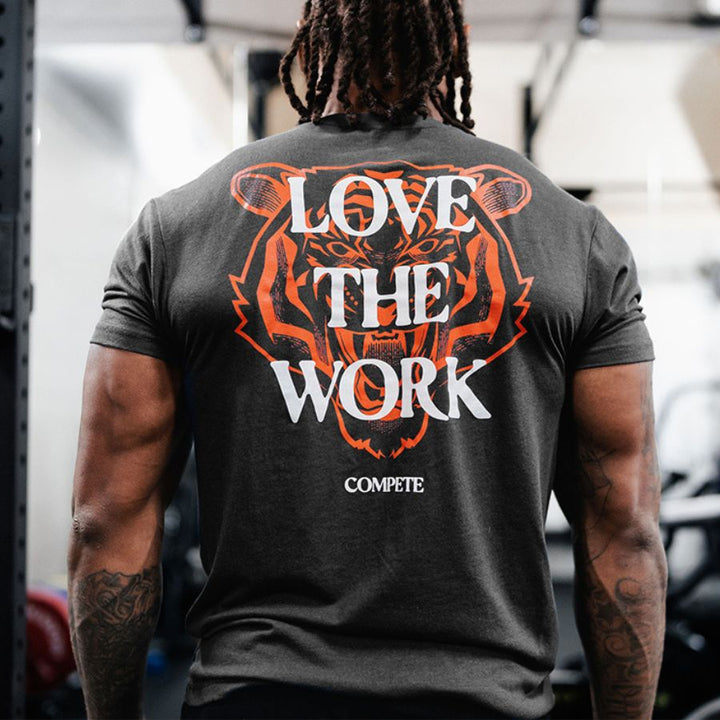 Love The Work Tiger Print Men's T-shirt